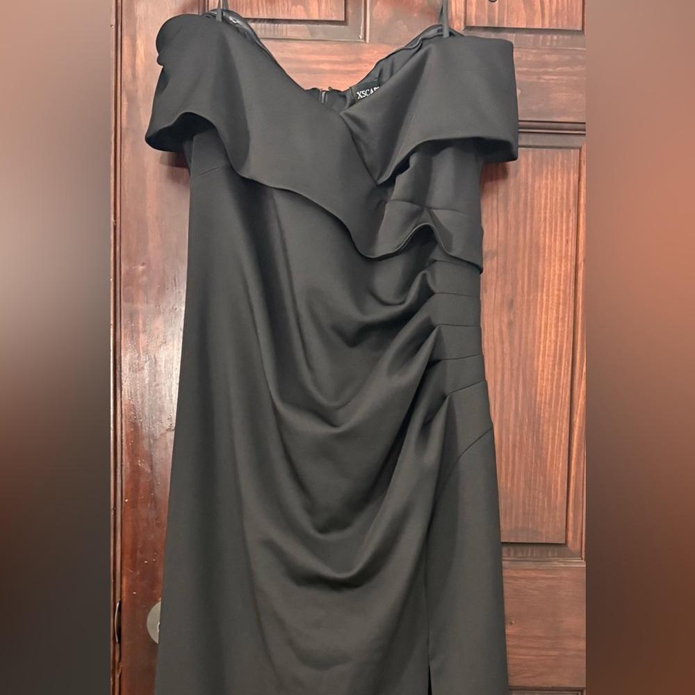 XScape Evenings Off the Shoulder Scuba Knit Gown size:20W - Picture 4 of 12